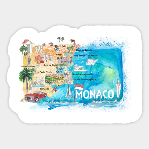 Monaco Sticker by artshop77